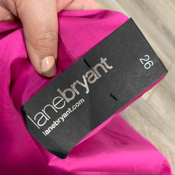 COPY - NWT Lane Bryant plus size fushia magenta stretchy pencil skirt Size 26 - Picture 4 of 12